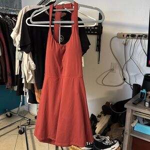 Brown Halara dress with shorts